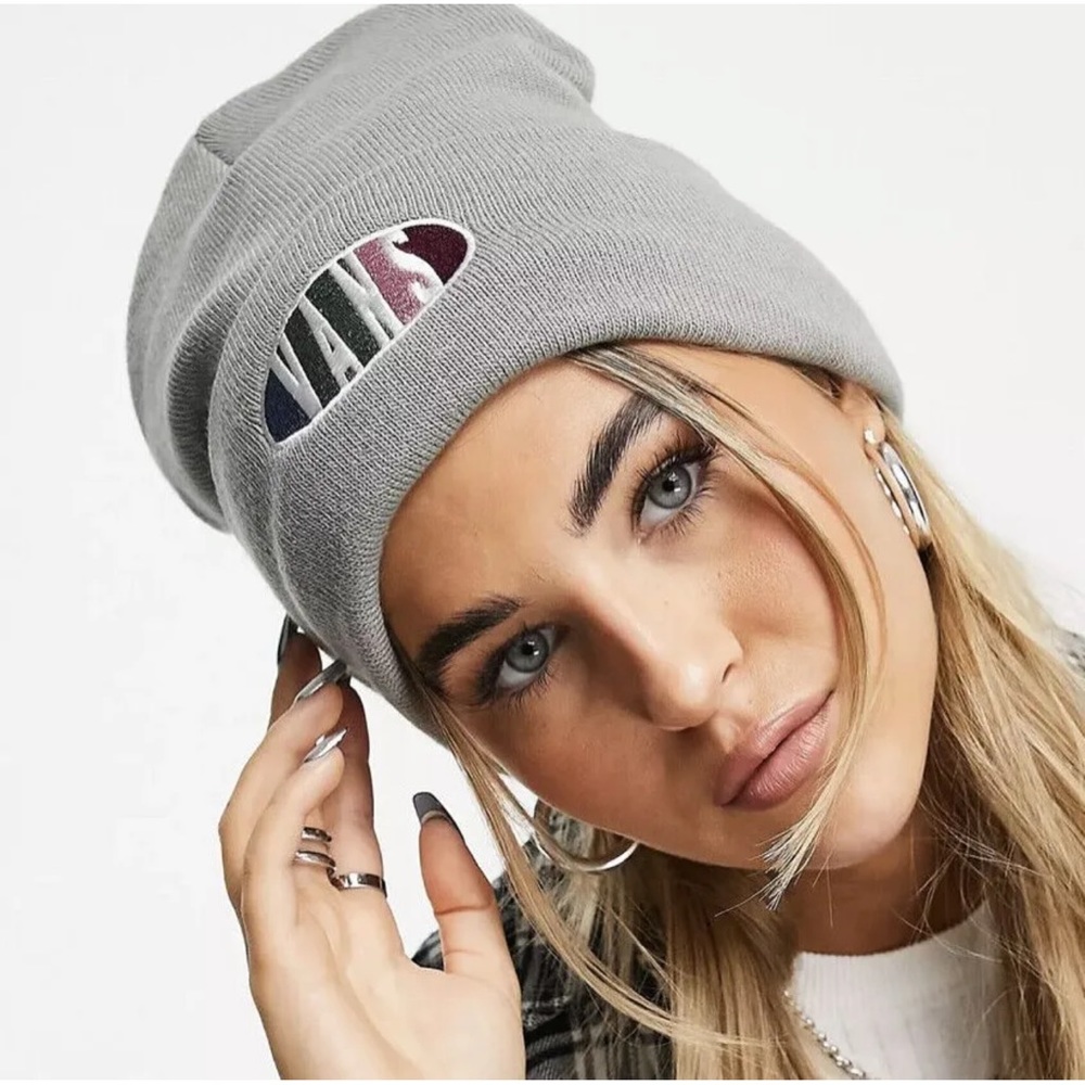 Vans WM Breakin Curf Grey Beanie Skateboarding Hat Women & Men VN0A5GUV85T - Picture 3 of 16
